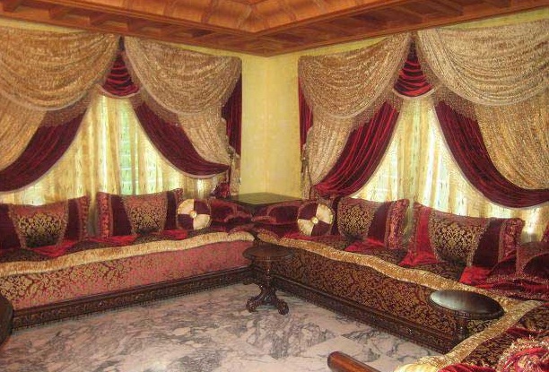 rideaux pour salon de luxe