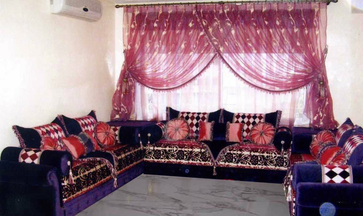 Salon marocain en violet  