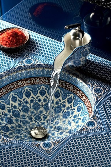 lavabo de salle bain maroc très traditionnel