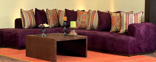 canapé salon marocain violet